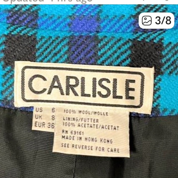 Carlisle Plaid Wool Blazer - Picture 6 of 7